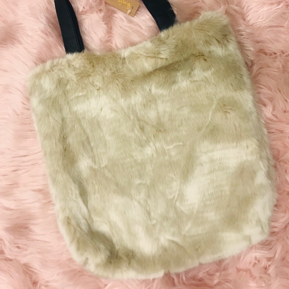 Faux Fur everyday tote bag